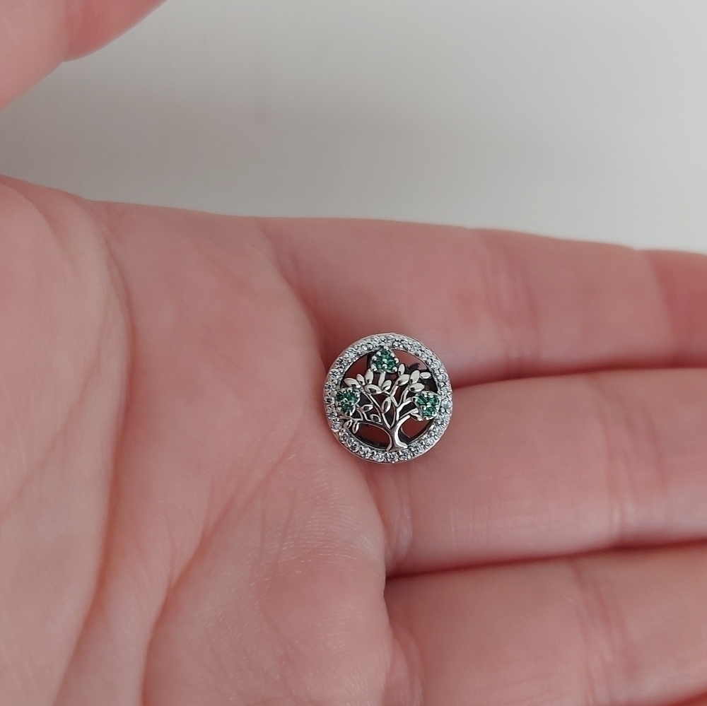 925 Sterling Silver Family Tree Charm - Picture 4 of 7